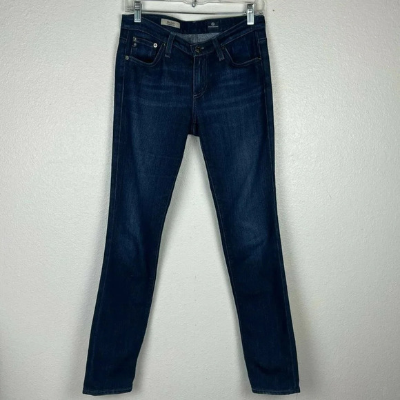 AG Adriano Goldschmied Jeans Women's Sz 27 Stilt Cigarette Ankle Low Rise Blue - Picture 1 of 8